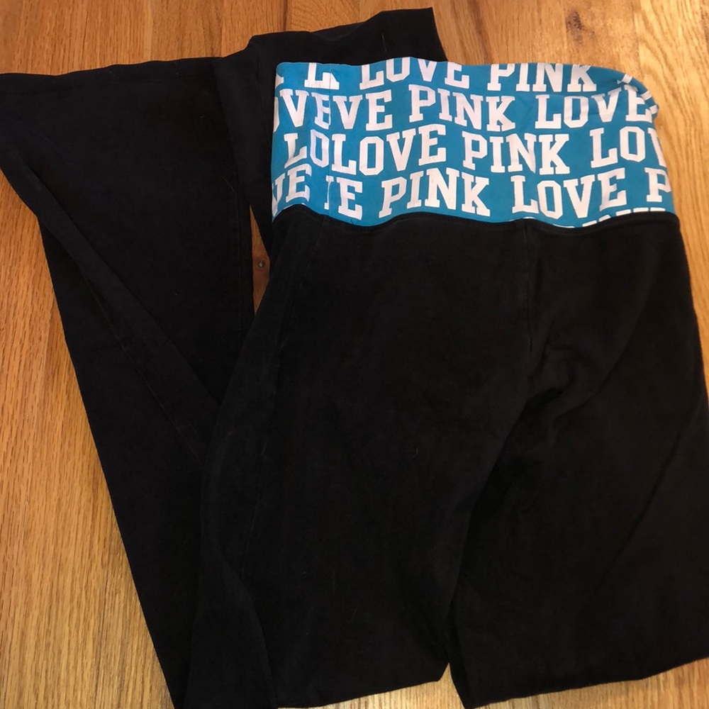 Pink flare leggings